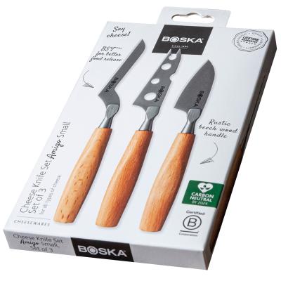 Juego 3 cuchillos queso madera Mini Amigo