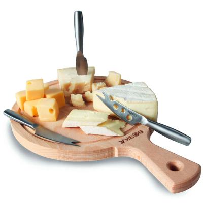 Juego 3 cuchillos queso y tabla 33x23 cm