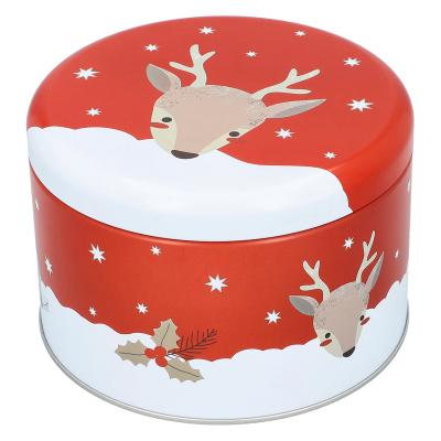 Caja metal Nordic Christmas redonda L