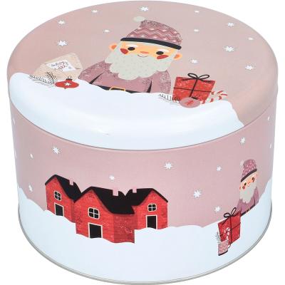 Caja metal Nordic Christmas redonda XL