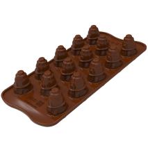 Molde bombones silicona 3D Mueco Nieve