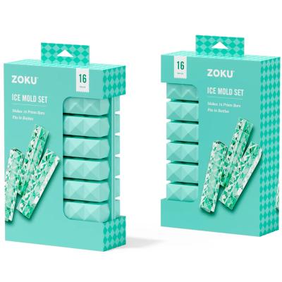 Set 2 moldes cubitos botellas