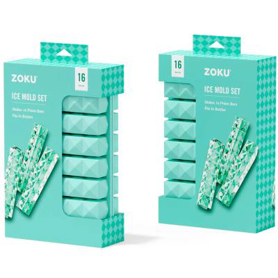 Set 2 moldes cubitos botellas