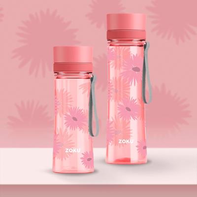 Botella Zoku 400 ml pink floral