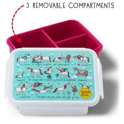 Fiambrera infantil con divisiones Unicornios