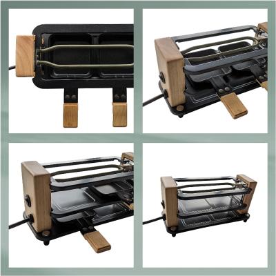 Raclette el�ctrica piedra madera Bedretto 2 p