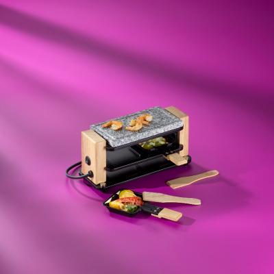 Raclette elctrica piedra madera Bedretto 4p