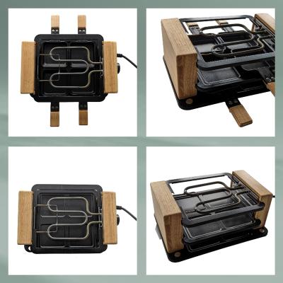 Raclette elctrica piedra madera Bedretto 4p