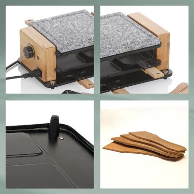 Raclette el�ctrica piedra madera Bedretto 4p