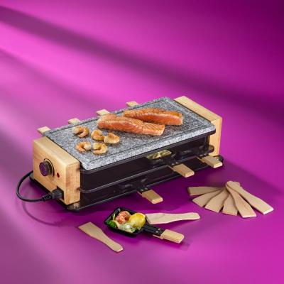 Raclette el�ctrica piedra madera Bedretto 8 p