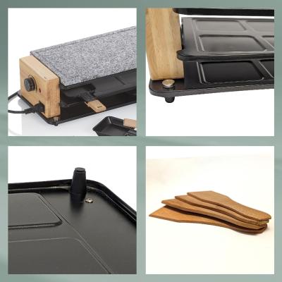 Raclette elctrica piedra madera Bedretto 8 p