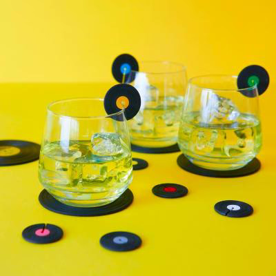 4 posavasos disco vinilo The coaster
