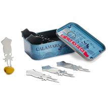 Juego 6 tenedores aperitivo Calamares en lata