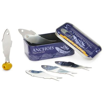 Juego 6 tenedores aperitivo Anchoa en lata