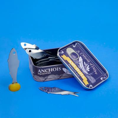 Juego 6 tenedores aperitivo Anchoa en lata