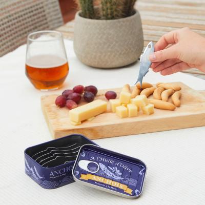 Juego 6 tenedores aperitivo Anchoa en lata