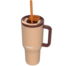 Termo tumbler con pajita Kambukka Rio 950ml almond