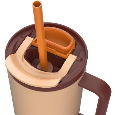 Termo tumbler con pajita Kambukka Rio 950ml almond