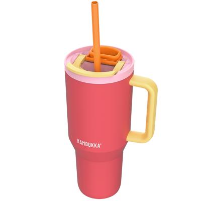 Termo tumbler con pajita Kambukka Rio 950ml pink