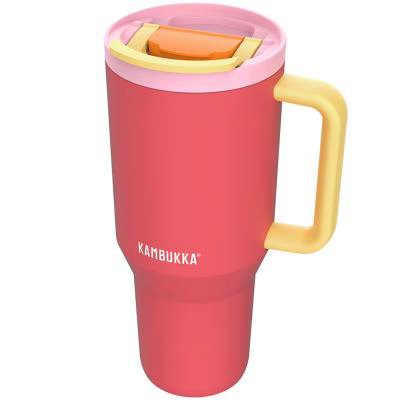 Termo tumbler con pajita Kambukka Rio 950ml pink