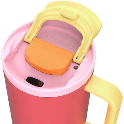 Termo tumbler con pajita Kambukka Rio 950ml pink