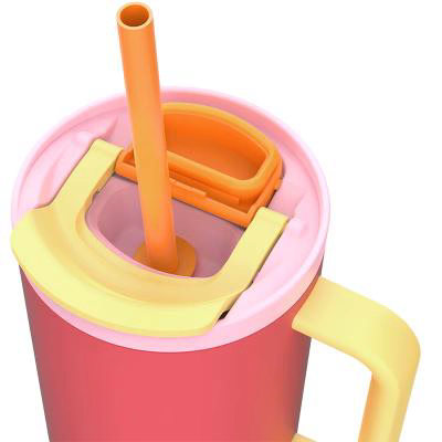 Termo tumbler con pajita Kambukka Rio 950ml pink