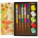 Set 5 pares palillos con 5 soportes hoja Arce