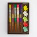 Set 5 pares palillos con 5 soportes hoja Arce