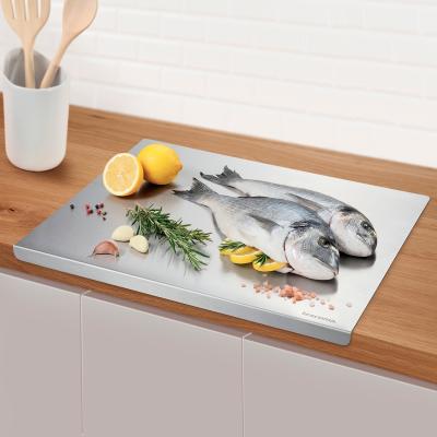 Tabla multifunci�n inox reversible 45x35 cm