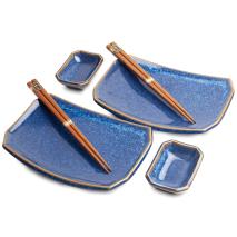 Set sushi japons Azul 6 piezas