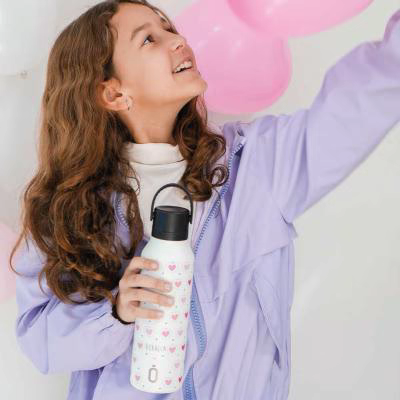 Botella t�rmica cer�mica Runbott Mii 600 ml Hearts