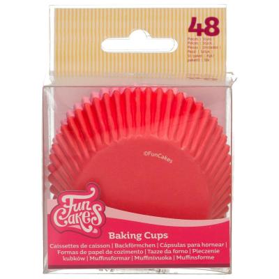 Papel cupcakes x48 rosa y rojo