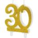 Vela de aniversario Nmero 30 gold