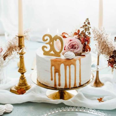 Vela de aniversario Nmero 30 gold