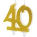 Vela de aniversario Nmero 40 gold