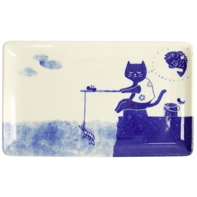 Bandeja gato pescando Neko Maruke 24x12 cm