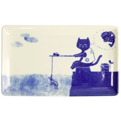 Bandeja gato pescando Neko Maruke 24x12 cm