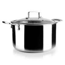 Olla Triply Natural acero tricapa tapa cristal