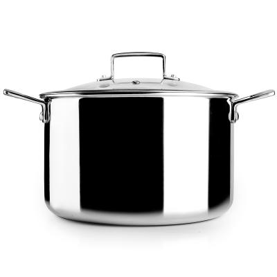 Olla Triply Natural acero tricapa tapa cristal