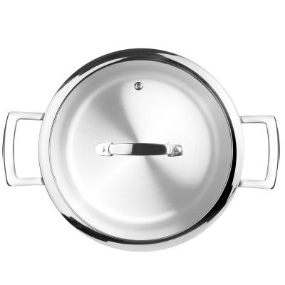 Olla Triply Natural acero tricapa tapa cristal