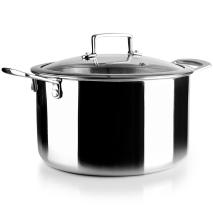 Olla Triply Natural acero tricapa tapa cristal