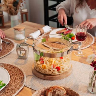 Olla cristal alta con tapa 20 x 15h cm - 3,6 L