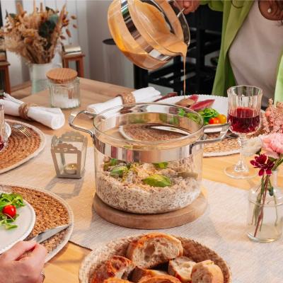 Olla cristal alta con tapa 20 x 15h cm - 3,6 L