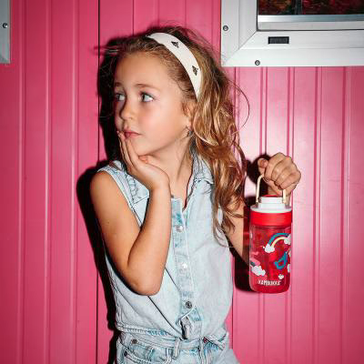 Botella de agua con pajita Lagoon 400 ml Love