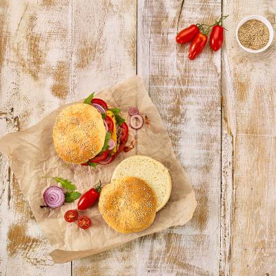 Molde x4 pan hamburguesa 12 cm perforado met�lico