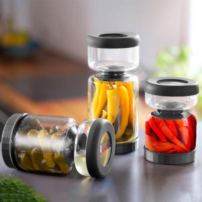 Tarro escurridor encurtidos 2 compartimentos