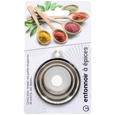 Mini embudo para sal, pimienta y especias acero