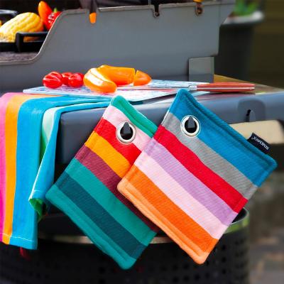 Set 2 protectores cocina 100% algodn Stripe fro