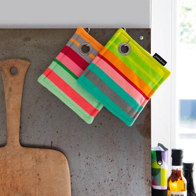 Set 2 protectores cocina 100% algod�n Stripe c�lid