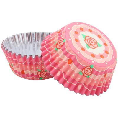 Papel cupcakes aluminio x30 Vintage Rose